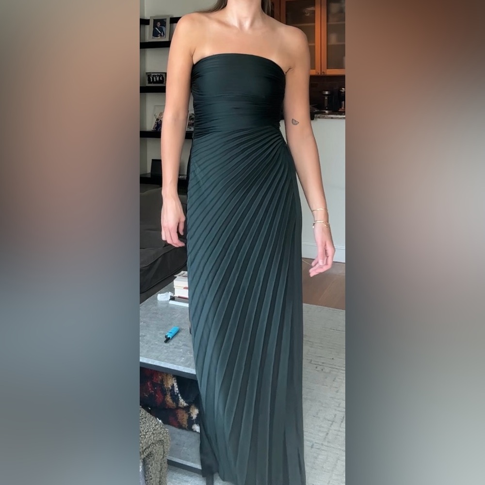 A.L.C. Strapless Dark Green Dress